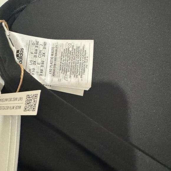 Adidas Womens Light Support 3 Stripe Sports Bra Size 2X Color Black/ White, bra - Picture 6 of 12